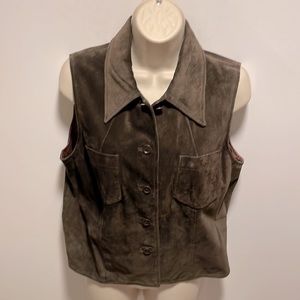 Ann Taylor 100%Leather vest size M